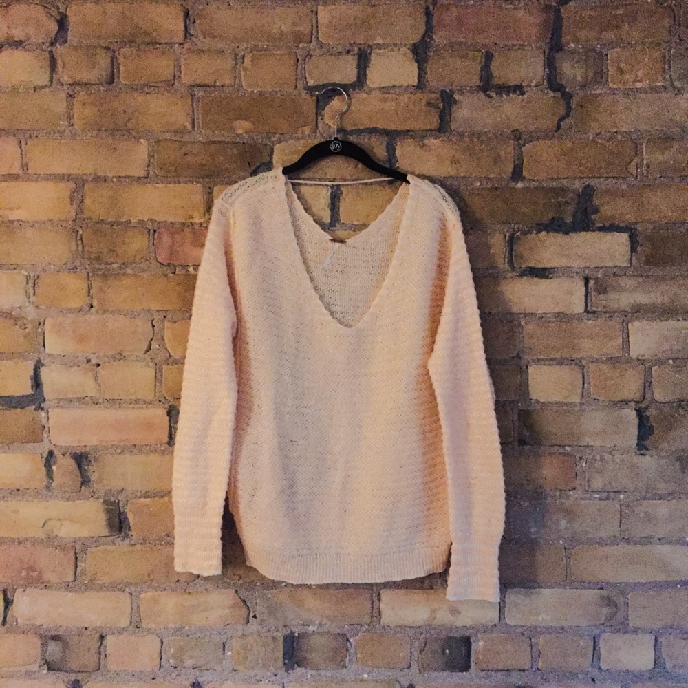 Free people pink/peach sweater